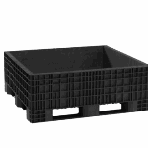 19" high BF Model Transport Tub offers durable, heavy-duty parts protection. These stack-only tubs also eliminate the waste of shipping air from using taller containers.
